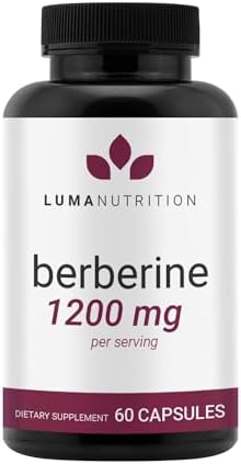 Luma Nutrition Berberine Supplement - Berberine 1200mg Per Serving - Berberine HCI - Berberine Plus - 60 Capsules