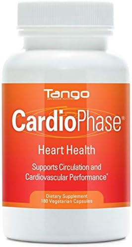 CardioPhase Natural Heart Support Supplement for Healthy Circulation and Cardiovascular Performance (180 Vegetarian Capsules)
